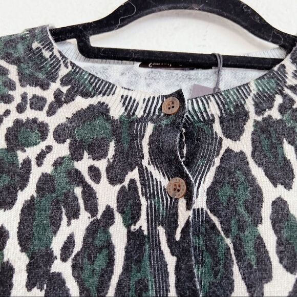 samantha sung carolina 100% cashmere cardigan size XS color: Klim Olive green - Picture 3 of 8